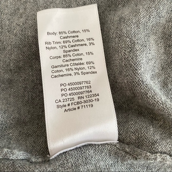 Aritzia Babaton light gray cotton cashmere sweater - Picture 3 of 5